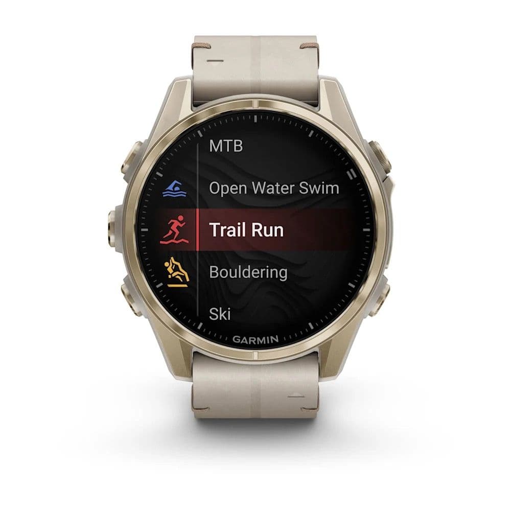 Garmin Fenix 8 43mm AMOLED — Sftgldss Foggryleatherbnd — фото 10