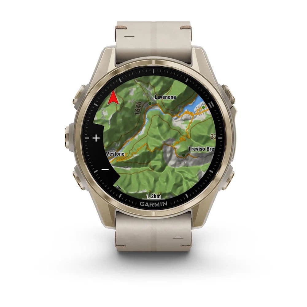 Garmin Fenix 8 43mm AMOLED — Sftgldss Foggryleatherbnd — фото 9