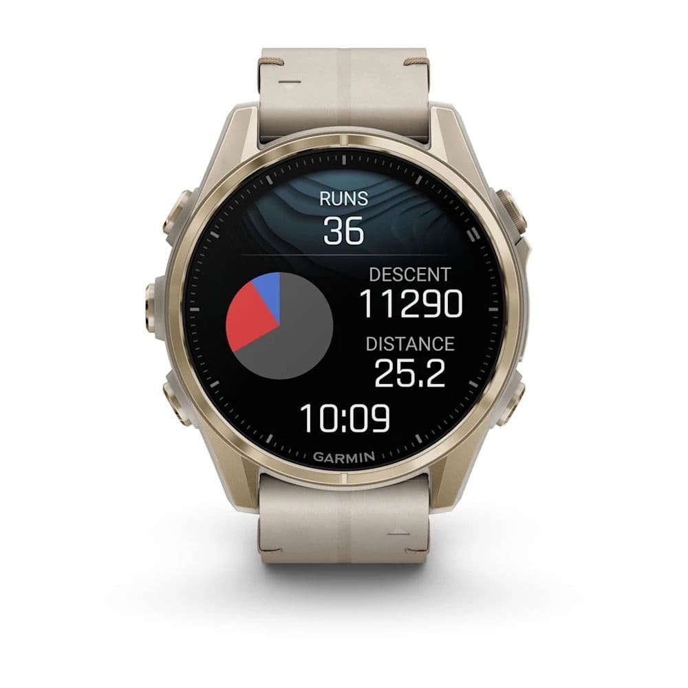 Garmin Fenix 8 43mm AMOLED — Sftgldss Foggryleatherbnd — фото 11