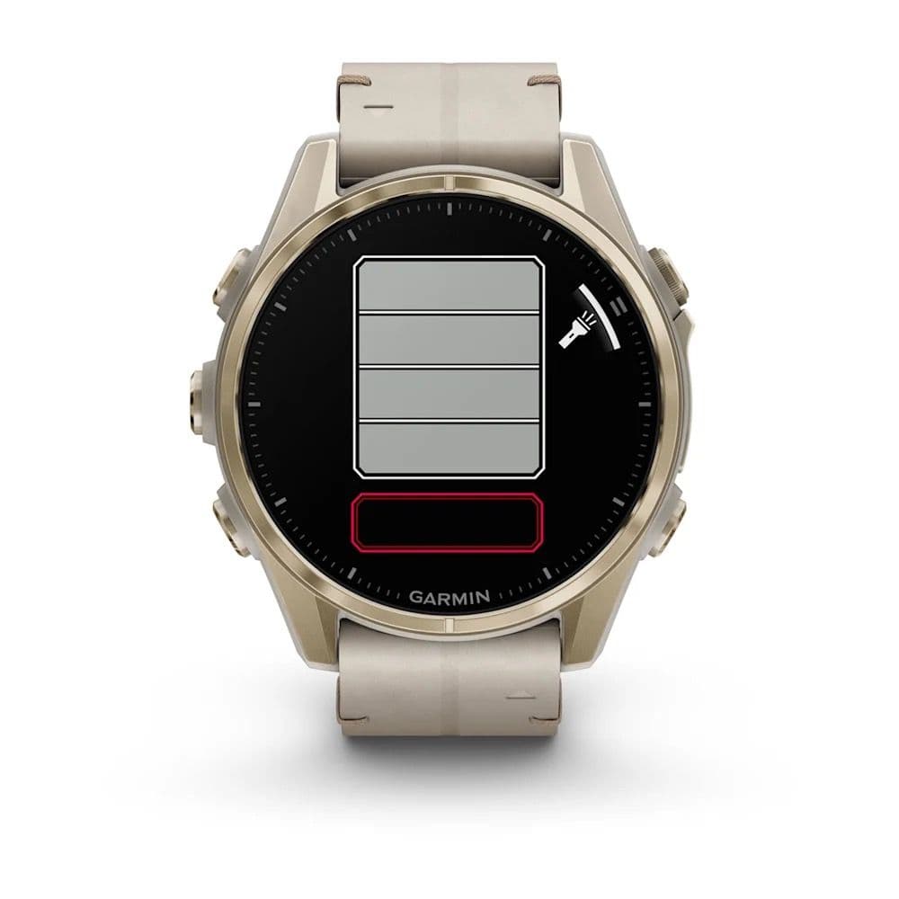 Garmin Fenix 8 43mm AMOLED — Sftgldss Foggryleatherbnd — фото 7