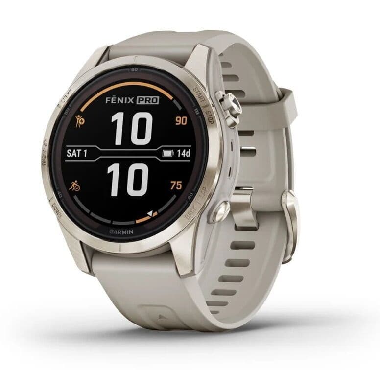 Garmin Fenix 7s Pro SOLAR — Soft Gold