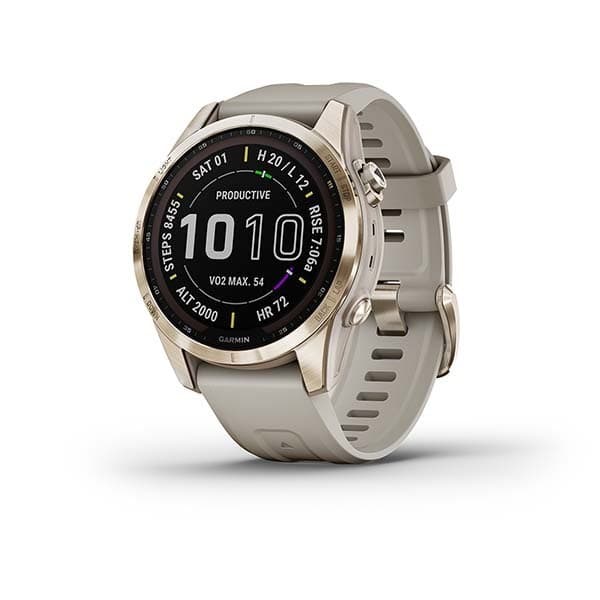 Garmin Fenix 7s Sapphire SOLAR — Titanovyy Kremovo