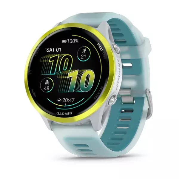 GARMIN Forerunner 570 Amp Yellow Aluminium with Translucent Whitestone/Turquoise Band - 47 mm — купить Garmin в Москве