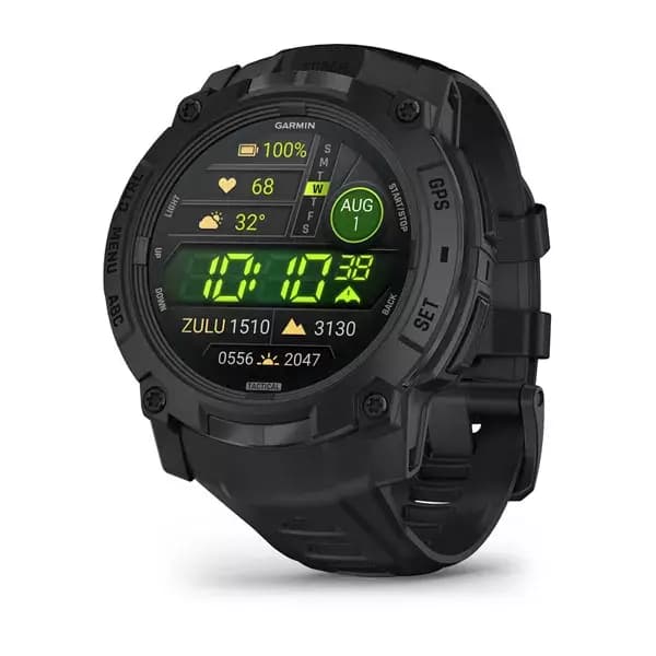 GARMIN Instinct 3 Tactical Edition (Black with Black Band) - AMOLED, 50 mm — купить Garmin в Москве