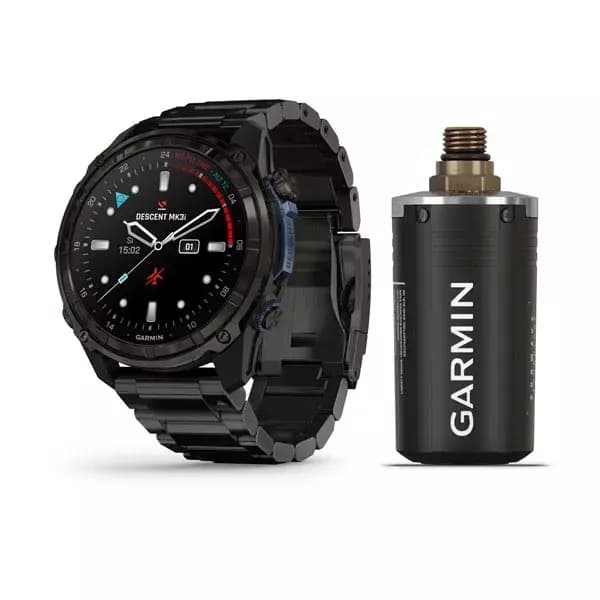Garmin Descent Mk3i – Carbon Grey DLC Titanium with DLC Titanium Band and Descent T2 Transceiver — купить Garmin в Москве