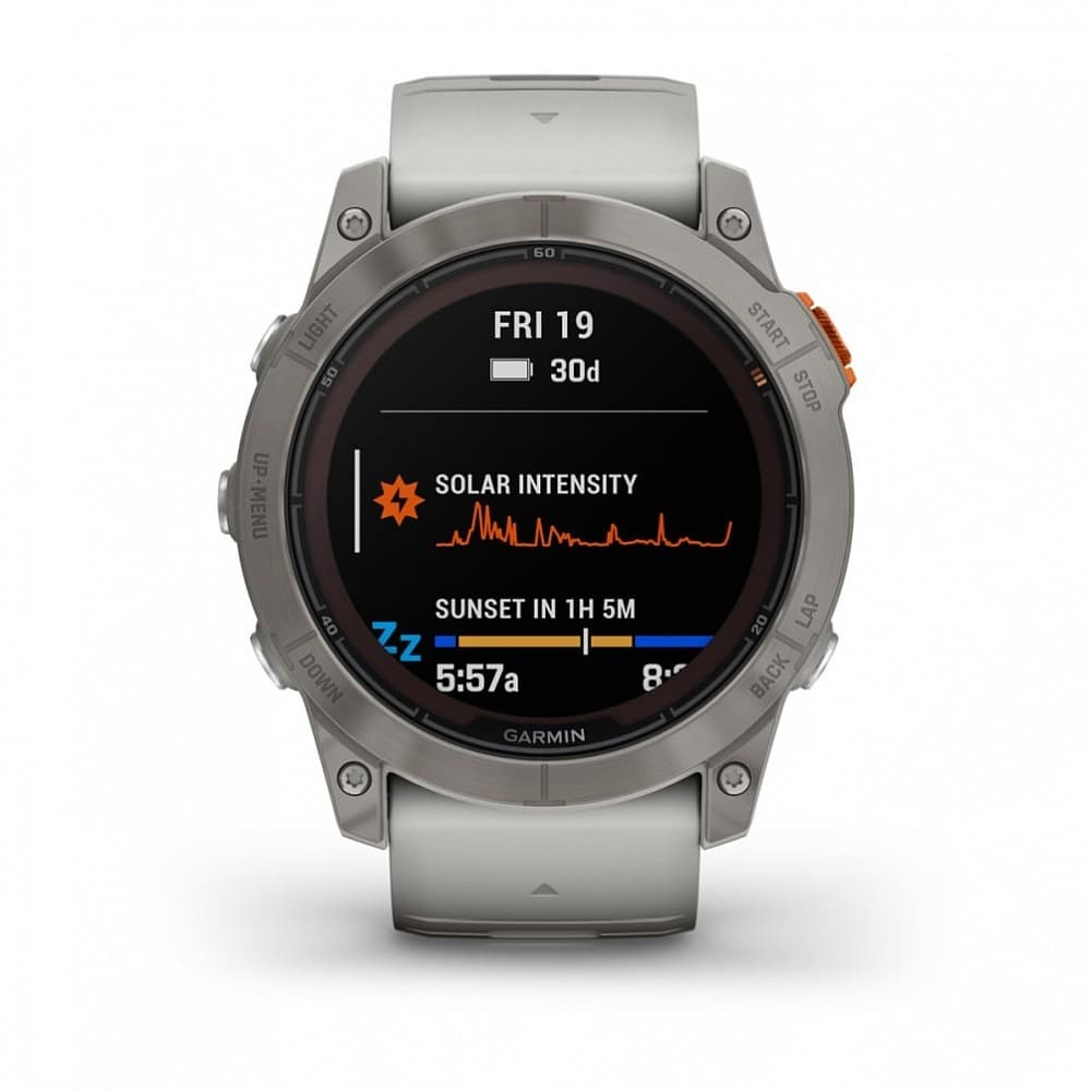 GARMIN Fenix 7X Pro Sapphire (Titanium with Fog Gray/Ember Orange) - SOLAR (51 mm) — фото 2