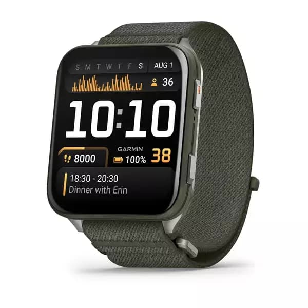 GARMIN Venu X1 - Moss with Titanium Caseback and Moss ComfortFit Nylon Band — купить Garmin в Москве