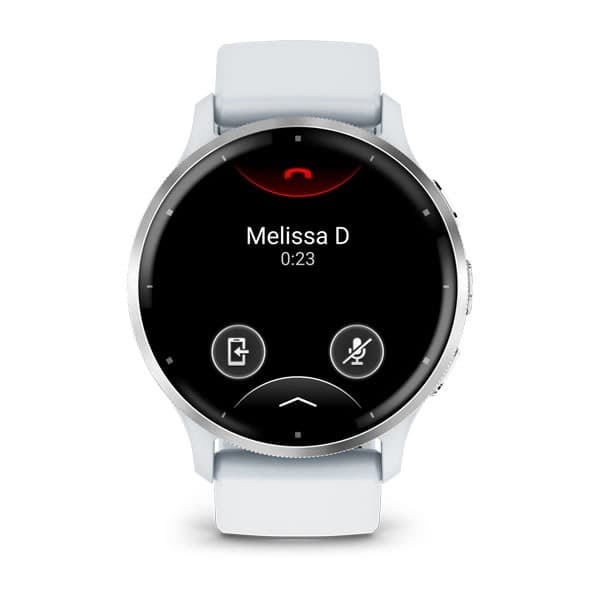 GARMIN Venu 3 - Silver stainless steel bezel with whitestone case and silicone band — фото 2