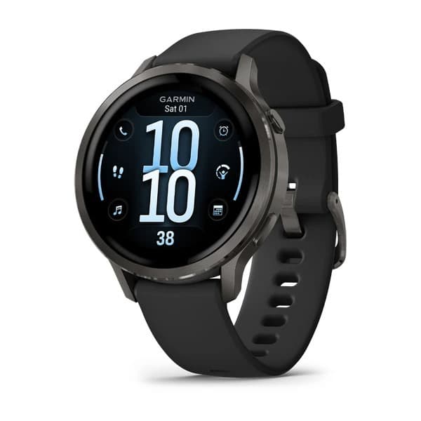 GARMIN Venu 4 - Slate with Black Silicone Band 41 mm — купить Garmin в Москве