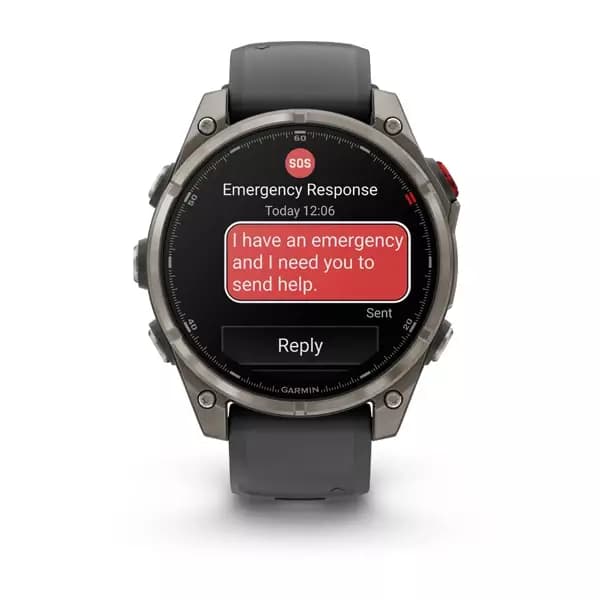 GARMIN Fenix 8 Pro (Sapphire, Titanium with Graphite/black silicone band) - AMOLED — фото 2