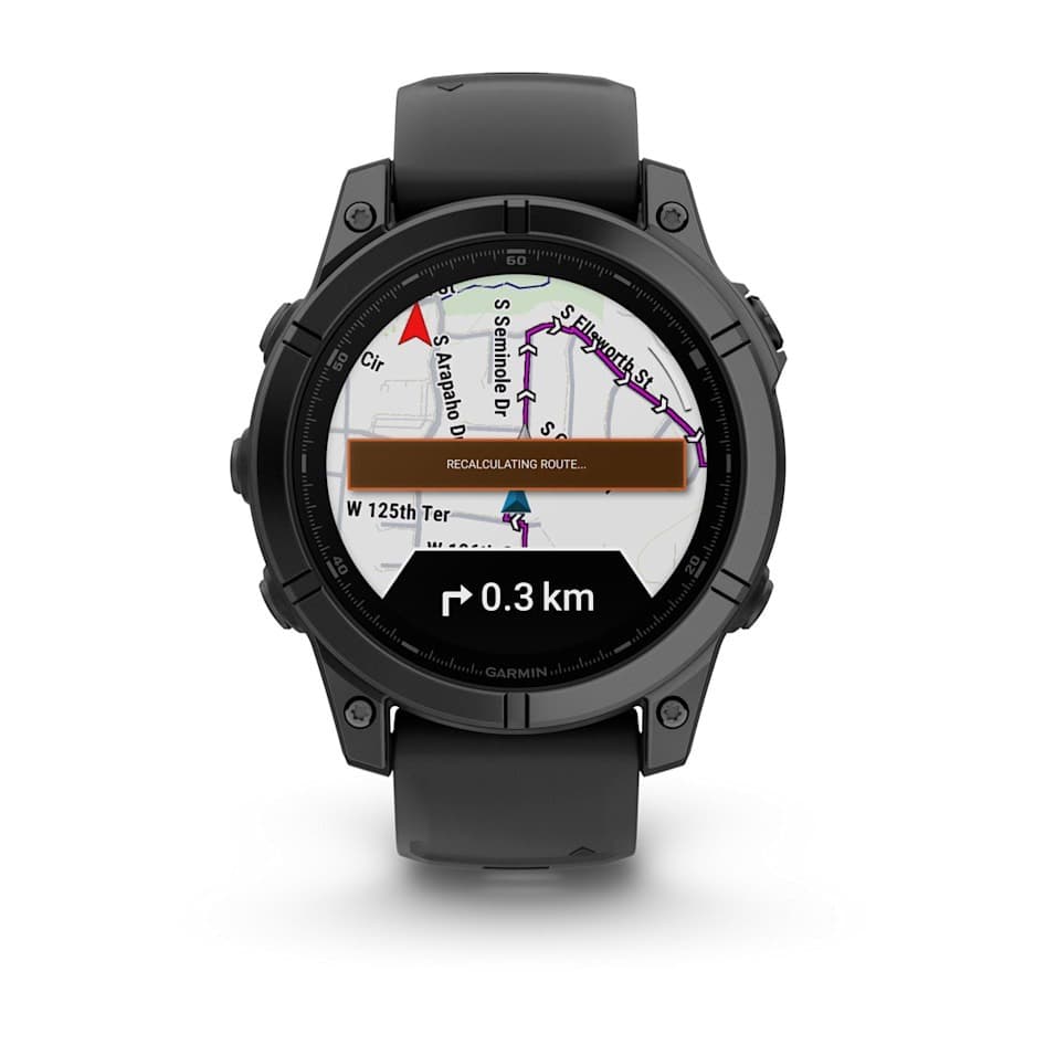 GARMIN Fenix E (Slate grey steel with Black silicone band) - AMOLED — фото 2