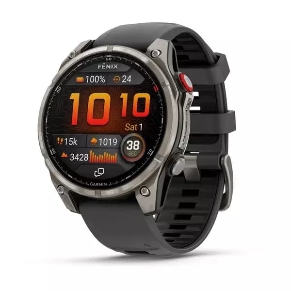 GARMIN Fenix 8 Pro (Sapphire, Titanium with Graphite/black silicone band) - AMOLED — купить Garmin в Москве