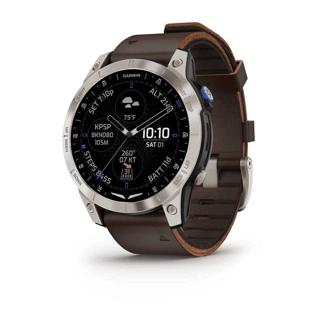 GARMIN D2 Mach 1 - 47 mm AMOLED Leather Band — купить Garmin в Москве