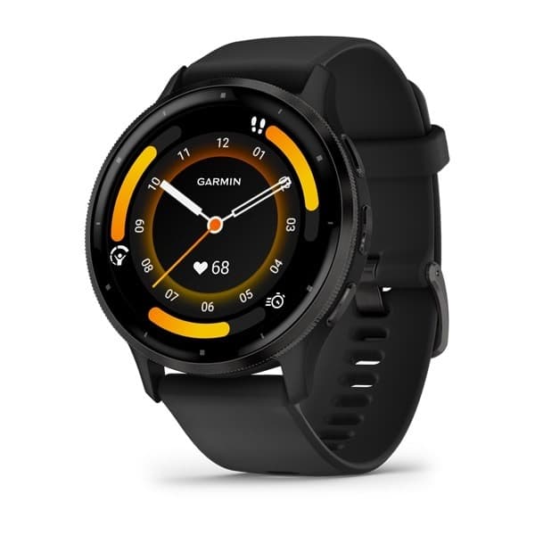 GARMIN Venu 3 - Slate stainless steel bezel with black case and silicone band — купить Garmin в Москве