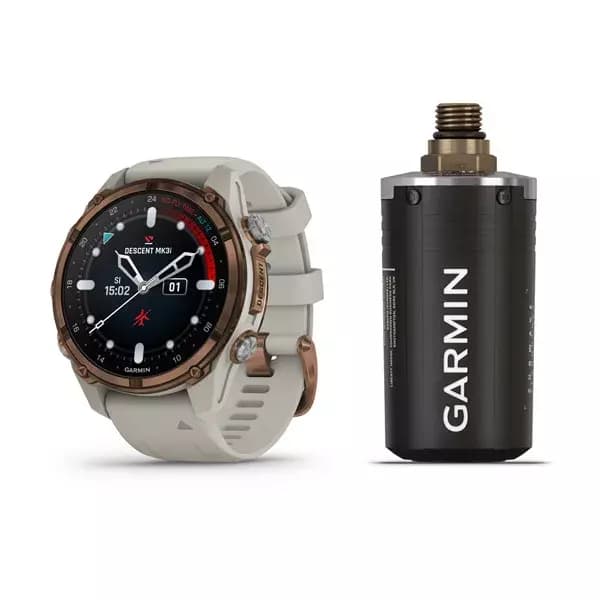 Garmin Descent Mk3i – Bronze PVD Titanium with French Grey Silicone Band and Descent T2 Transceiver — купить Garmin в Москве