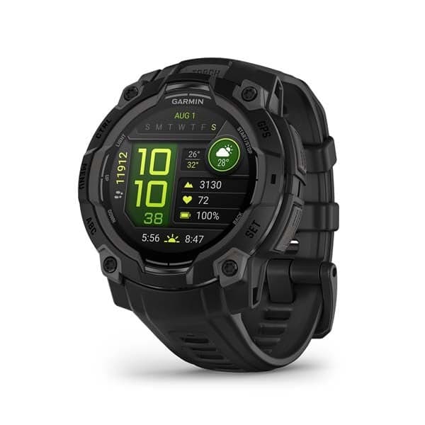 GARMIN Instinct 3 (Black with Black Band)- AMOLED 45 mm — купить Garmin в Москве