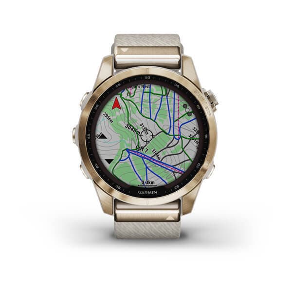 Garmin Fenix 7s Sapphire SOLAR — Titanovyy Kremovyy — фото 3
