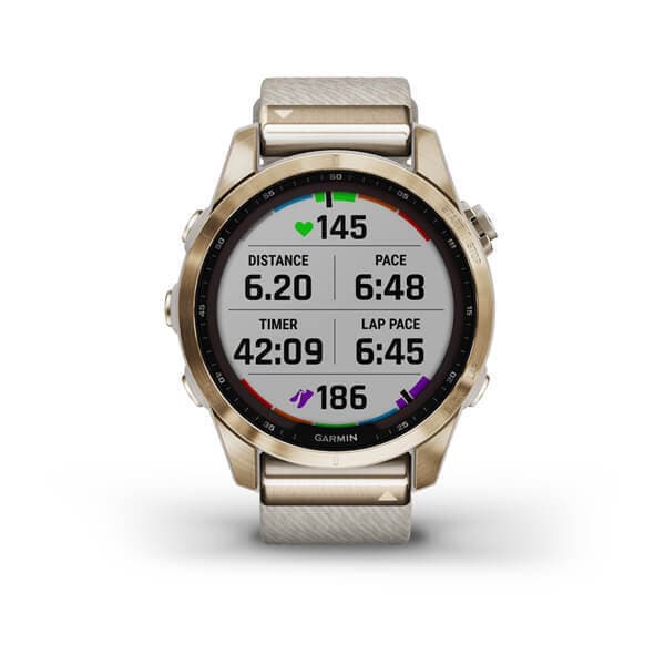 Garmin Fenix 7s Sapphire SOLAR — Titanovyy Kremovyy — фото 9