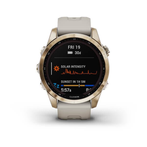 Garmin Fenix 7s Sapphire SOLAR — Titanovyy Kremovo — фото 2
