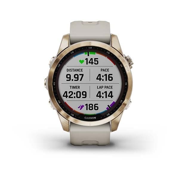 Garmin Fenix 7s Sapphire SOLAR — Titanovyy Kremovo — фото 4