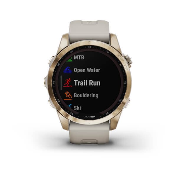 Garmin Fenix 7s Sapphire SOLAR — Titanovyy Kremovo — фото 6