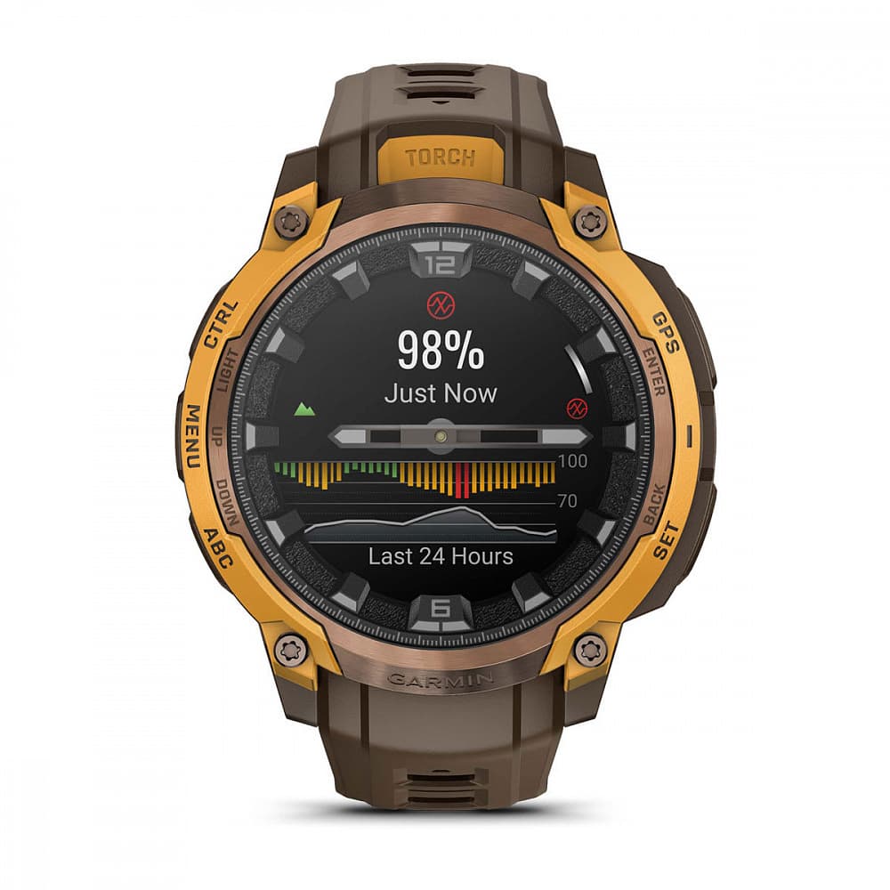 Garmin Instinct Crossover AMOLED — Bronze Sunburstcocoa — фото 2